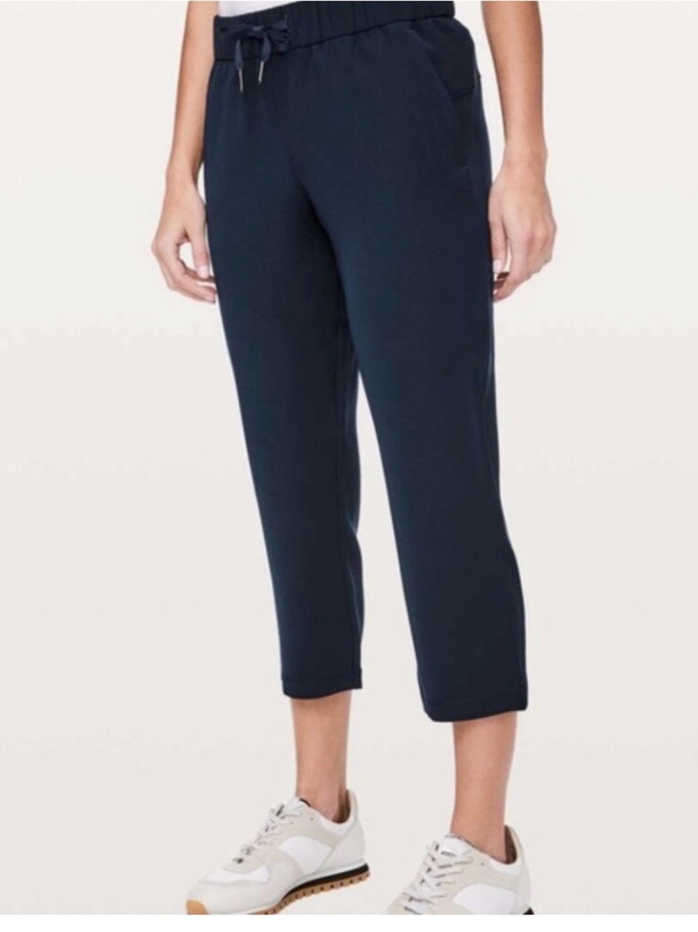 lululemon athletica Navy Cropped Drawstring Ankle Pants